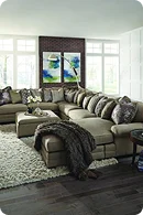 Cozy living room featuring a large