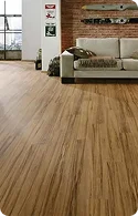 Cozy living room featuring light wood flooring